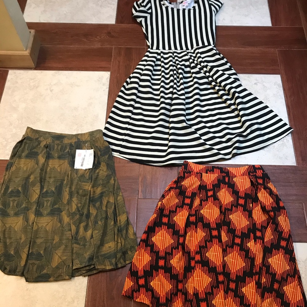 NWT lularoe Madison skirts and a-line dress lot xs